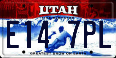 UT license plate E147PL