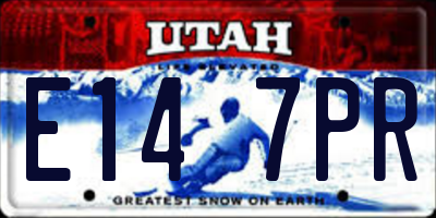UT license plate E147PR
