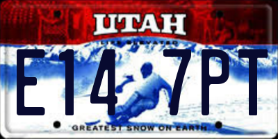 UT license plate E147PT