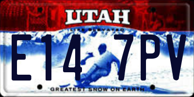 UT license plate E147PV