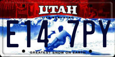 UT license plate E147PY