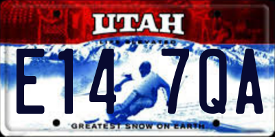 UT license plate E147QA