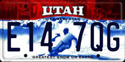 UT license plate E147QG