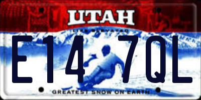 UT license plate E147QL