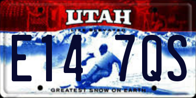 UT license plate E147QS