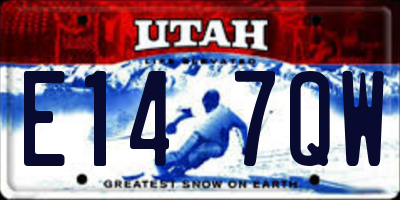 UT license plate E147QW
