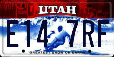 UT license plate E147RF