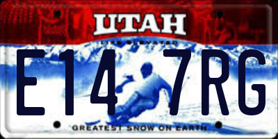 UT license plate E147RG