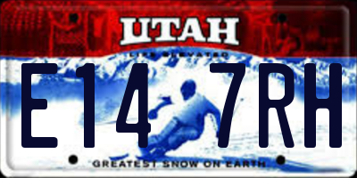 UT license plate E147RH