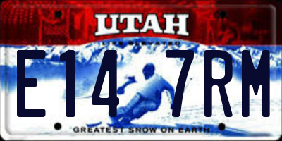 UT license plate E147RM