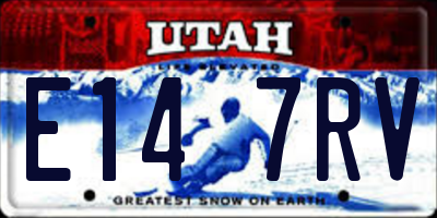 UT license plate E147RV