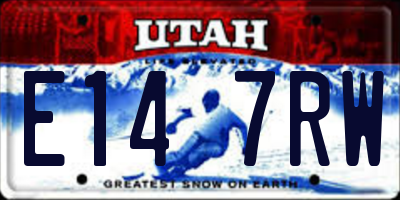 UT license plate E147RW