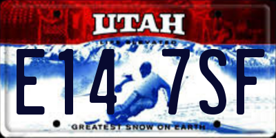 UT license plate E147SF