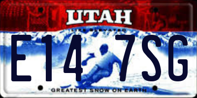 UT license plate E147SG