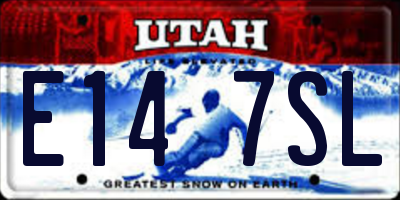 UT license plate E147SL