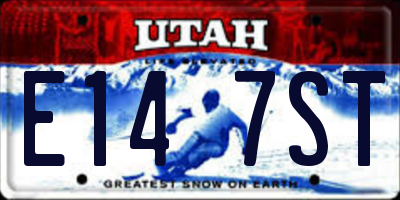UT license plate E147ST