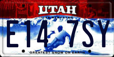 UT license plate E147SY