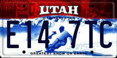 UT license plate E147TC