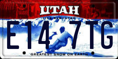 UT license plate E147TG