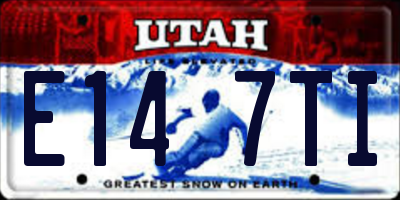 UT license plate E147TI