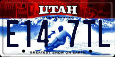 UT license plate E147TL