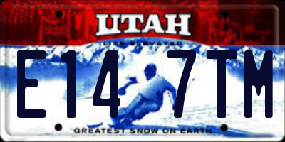 UT license plate E147TM