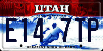 UT license plate E147TP