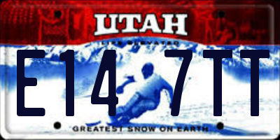 UT license plate E147TT
