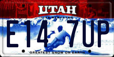 UT license plate E147UP