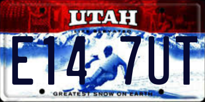 UT license plate E147UT