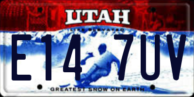 UT license plate E147UV