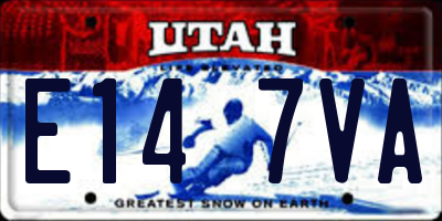 UT license plate E147VA