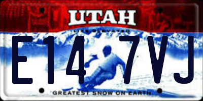UT license plate E147VJ