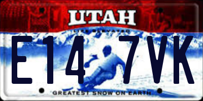 UT license plate E147VK