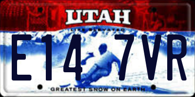 UT license plate E147VR