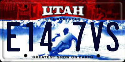 UT license plate E147VS