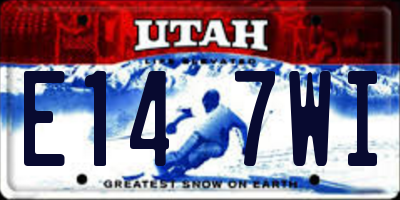 UT license plate E147WI