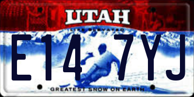 UT license plate E147YJ