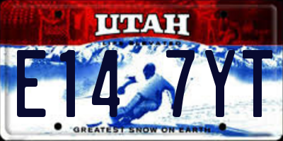 UT license plate E147YT