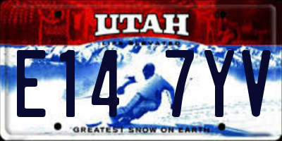 UT license plate E147YV