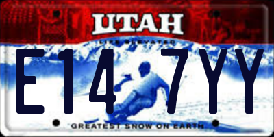 UT license plate E147YY