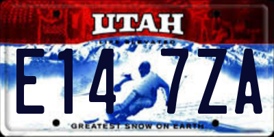 UT license plate E147ZA