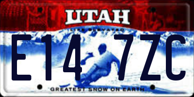 UT license plate E147ZC