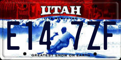 UT license plate E147ZF
