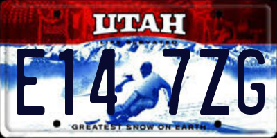 UT license plate E147ZG