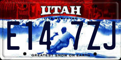 UT license plate E147ZJ