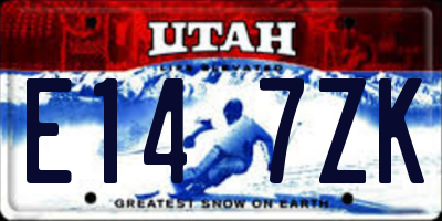 UT license plate E147ZK