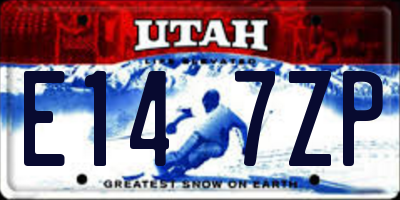 UT license plate E147ZP