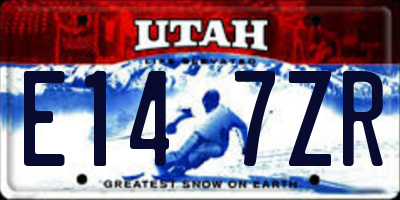 UT license plate E147ZR