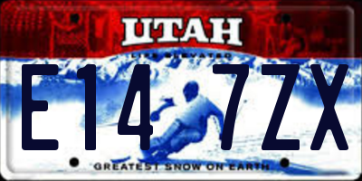 UT license plate E147ZX